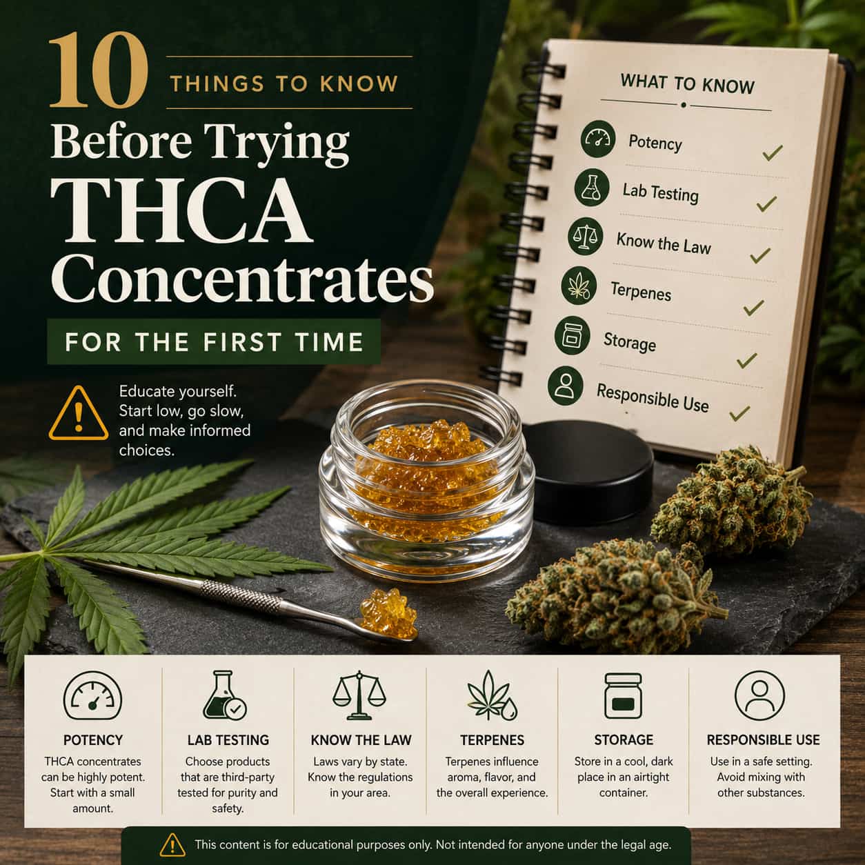 10 Things to Know Before Trying THCA Concentrates for the First Time